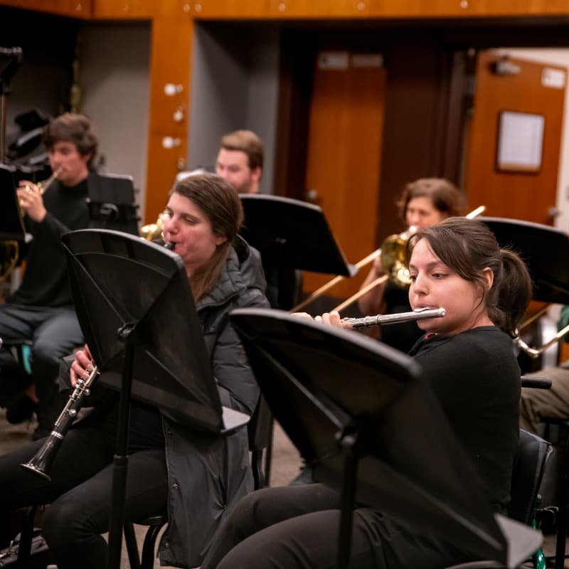 South Canyons Chorus & Orchestra practicing for Lamb of God